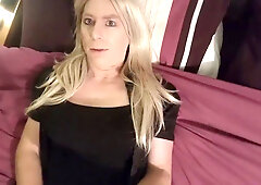 Shemale pantyhose, masturbation cumshot