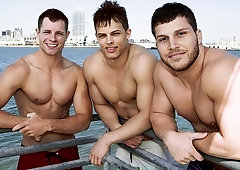 Circle jerk + threesome action with Jayden, Brodie, and Dean