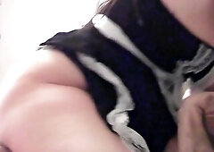 HAWT MAID ON TOP with CONSUMMATE TITTIES truly CUMS HARD with LOUD GROANS!