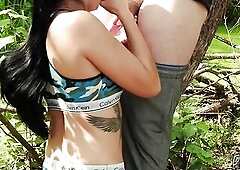 Outdoor Oral pleasure Near the Swamp / This babe's So Tired Of Sucking