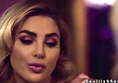 Large fake bazookas brunette hair wife Ivy Wolfe connects with ex lover Kenzie Anne of her spouse and gets snatch licked in face sitting position