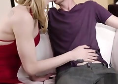 Ts Casey Kisses fucks a dudes cock in several angles