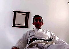 Gay smelly feet, karate trample, cock trampling