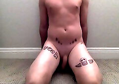 Naughty Guy In Tats Solo Wanking