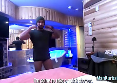 Activity dude masturbates after a day of snowboarding