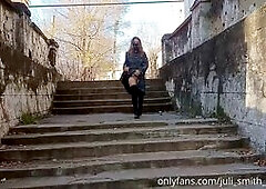 I'm walking on the street again naked under my coat