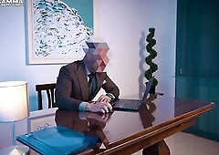 The lawyer's secretary does anything to get banged in the office