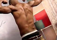 ZackRandall: Str8 Charles King Strokes His Giant Ebony Dong In Front Of The Web camera