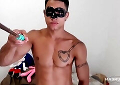 Latino solo cumshot, brazilian muscle solo, brazilian monster dick solo