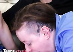 2 Gloved Nurses Jerk off Off A Patient