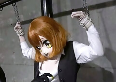 Pink labia close up of naive brunette