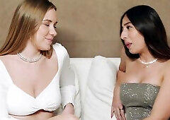 Lesbo action with glamorous gals is smth that everybody likes. In this scene, Ale Danger and Ryana spill their secrets on what they love to do the alm