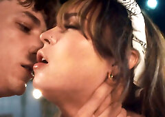 Hot Brunette Having Passionate Sex In A Pickup Truck Outdoors