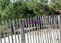 cute eighteen year brunette hair undressed at beach