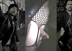 Hot Rainy Walk (garters and Bulge Meggings)