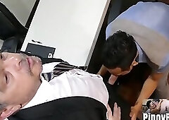 Asian skinny twink amazed by his intense ass drilling pleasure