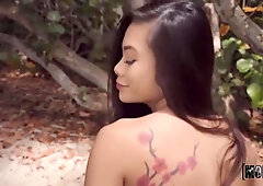 Fucked Skinny Asian Teen 18+ In The Forest With Vina Skyy And Damon Dice