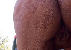 Had To Take a piddle after playing with my cunt down on the waterfront