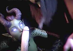 Demon angel helps gal ride cock in Cowgirl Xray in POV. taut snatch, xray incretion. Gal rides knob on top whilst a demon angel helps her put the rod 