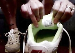 Nike Air Max Sneakers and Ankle Socks. Just putting on my shoes good and closeup take a priceless sniff.