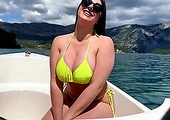 A Handsome Black Guy Destroys my Pussy on the Boat with his Big Cock !!!