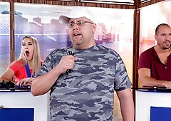 Cute-looking hottie Kimber Lee is sucking as good as possible