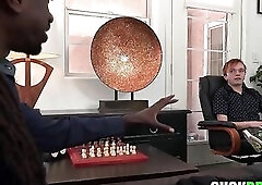 Cuckold Lets Ebony Ally Fuck His Wifey