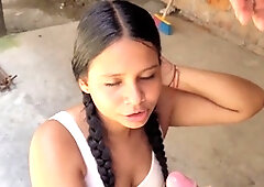 Brazilian neighbor's wife gives homemade blowjobs - role play fun!