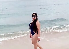Lalin Girl Doxy Wife Walking On The Beach Meets Safado And Has Sex With Him Out Of A Cock Rubber Milk Inside The Doxy FULLONXRED