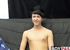 Throbbing cock twink Chad masturbates in passionate solo