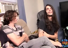 Gay-For-Pay Dude Devin Reynolds Jacks off with Gang of Mates