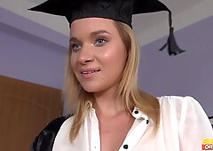 The Friendzone: dorm room sex with perky tits blonde student