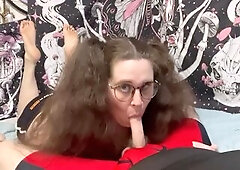 big beautiful woman Deepthroats Pulsating Hard Rod Cum In Throat