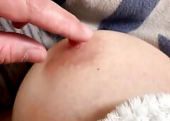 Big Boobs MILF make Hand Jobs and Cumshot on Boobs when Guy playing with her Boobs