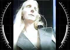 Horny night out with controlled plug, bounded tits