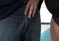 See her go to down on this chap's hard brown boner look a admirable overweight skank previous to giving...