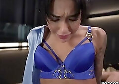 Fierce Tattooed Black Angel in Lingerie Dominates Rocco Siffredi