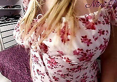 POV Stepmom with giant natural breasts rides me Cowgirl then gets her bulky Butt pounded doggy Style!