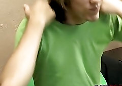 Shy twink dildo drilling masturbation