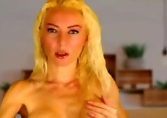 ASMR roleplay with a busty platinum-blonde femdom who loves to have you drink up