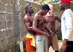 trio TOPS GUIDING A BOY'S CUNT .