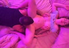 Slurping her from behind - rimming and pussy licking leads to a wild orgasm