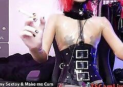 Gothic Lovense trans Teasing on Webcam 2