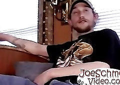 Good country boy strips and sits back to show how it's done