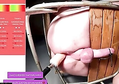 On the Edge Of Climax - That guy's Restrained on the Anal Impalement Chair and Electro ESTIM Edged