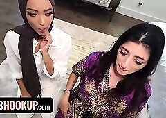Hijabi Teen Discovers Ecstasy In First Threesome With BF