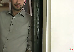 Spoiled dude Chad Alva invites his best friend to get BJ from busty hoe