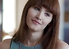 Skinny TS licks and fucks her busty stepmoms hairy pussy