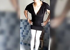 Joselynne Crossdresser In High Heels And Nylons With Pink Strap Livecam Part 03 One more Angle