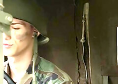 Muscular Hunk Controls Submissive Blond